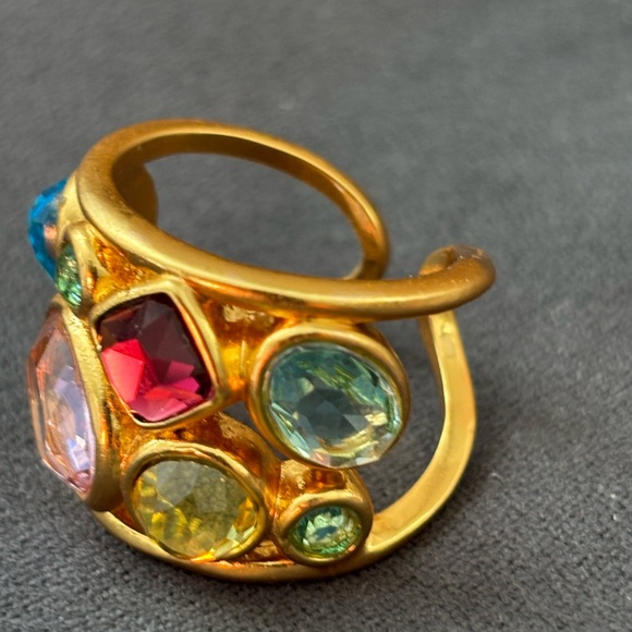 NWOT Julie Vos Gold Ring with Multicolor Stones - Picture 4 of 5